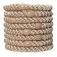 L Erickson Grab & Go Ponytail Holders, Beige, Set Of Eight - Exceptionally Secure With Gentle Hold