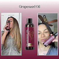 Pure Grapeseed Oil For Skin Care - Anti Aging Moisturizer Body Oils For Women And Men - Aromatherapy Carrier Oil For Essential Oils Mixing - Vitamin E Oil Dry Skin Dry Scalp And Dry Hair Moisturizer