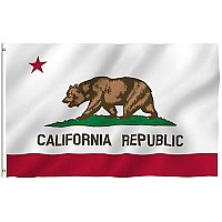 Anley Fly Breeze 4X6 Foot California State Flag - Vivid Color And Fade Proof - Canvas Header And Double Stitched -Californian Ca Flags Polyester With Brass Grommets 4 X 6 Ft