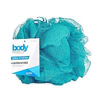 Body Benefits by Body Image Exfoliating Bath Sponge, Lather & Refresh, Buff & Revitalize, with Easy-to-Hold Strap (Colors May Vary)