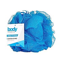 Body Benefits by Body Image Exfoliating Bath Sponge, Lather & Refresh, Buff & Revitalize, with Easy-to-Hold Strap (Colors May Vary)