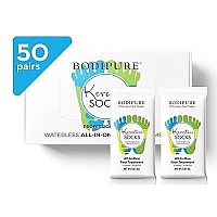 Bodipure Professional Keratin Socks for Heel Softening - Moisturizing Foot Mask for Dry Feet - Foot and Cuticle Treatment with Vegetable Keratin Cream - Box of 50 Pairs