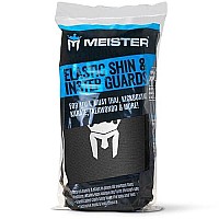 Meister Mma Elastic Cloth Shin Instep Padded Guards (Pair) - Black - Smallmedium