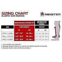 Meister Mma Elastic Cloth Shin Instep Padded Guards (Pair) - Black - Smallmedium