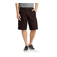 Levis Mens Carrier Cargo Short, Blackripstop, 29