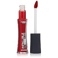 L'Oreal Paris Cosmetics Paris Infallible Lip Pro Matte Gloss, Shanghai Scarlet, 0.21 fl. oz.