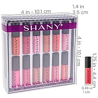 Shany All That She Wants - Set Of 12 Matte, Pearl, And Shimmer Mini Lipgloss Set