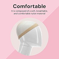 Milano Collection Wig Caps for Women | Premium Breathable, Stretchable, Nylon Bald Wig Cap Liner Stocking for Wigs and Lace Front Wigs, Hair Cap, Nude, 1 Pack of 9 Caps, 9 Count