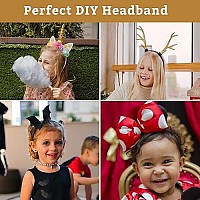 Candygirl 36Pcs Black Plastic Headbands 2/5(1Cm) Width For Womens Girls Plain Headband Craft Diy Hairband With Teeth