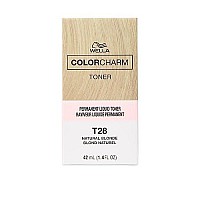 WELLA colorcharm Hair Toner, Neutralize Brass With Liquifuse Technology, T28 Natural Blonde, 1.4 oz