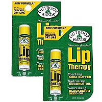 Outdoor Hands Lip Therapy, Shea Butter, Coconut Oil & Blackberry Seed Oil - 2pack