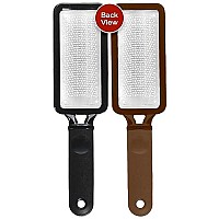 Microplane Colossal Foot File Twin Pack, Callus Remover for Feet (Black and Brown)