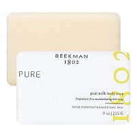 Beekman 1802 Goat Milk Soap Bar, Pure (Fragrance Free) - 9 oz - Nourishes, Moisturizes & Hydrates the Body - Good for Sensitive Skin - Cruelty Free