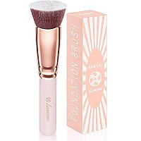 Flat Top Kabuki Foundation Brush - Premium Makeup Face Brush For Liquid, Cream, Powder - Blending, Buffing, Stippling Brush - Pro Quality Synthetic Dense Bristles