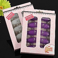 Onwon 10pc Professional Plastic Acrylic Nail Art Soak Off Cap Clip Uv Gel Polish Remover Wrap Cleaner Clip Cap Tool (Purple)