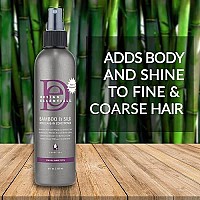 Design Essentials Natural Bamboo & Silk HCO Strengthening Leave-In Conditioner For All Hair Types, Pink, 8 Fl Oz