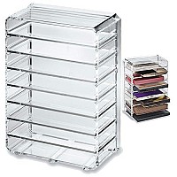 byAlegory Acrylic Eyeshadow Makeup Palette Organizer (Small Sized Palettes) | 8 Space Cosmetic Storage (CLEAR)