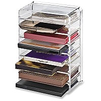 byAlegory Acrylic Eyeshadow Makeup Palette Organizer (Small Sized Palettes) | 8 Space Cosmetic Storage (CLEAR)