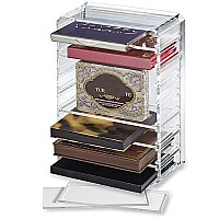 byAlegory Acrylic Eyeshadow Makeup Palette Organizer (Small Sized Palettes) | 8 Space Cosmetic Storage (CLEAR)