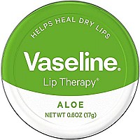 Vaseline Lip Therapy Lip Balm Tin, Aloe Vera, 0.6 oz