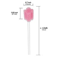 Wellglers Sterile Sponge Mouth Swabs,Disposable Oral Swabs,Individually Wrapped (100Pcs,Pink)