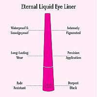 Gerard Cosmetics Eternal Eyeliner - Highly Pigmented and Waterproof - Creates Attractive Eye-Enhancing Appearances - Long-Wearing, Smudge Proof Liquid Texture and Fast-Drying Formula - 0.08 oz