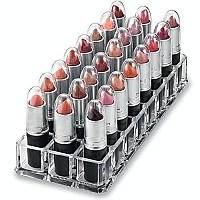 Clear Acrylic Lipstick Caps - Replaces Original Individual Mac Lipstick Caps - See Your Favorite Lipstick Color Easily (24 Pack)