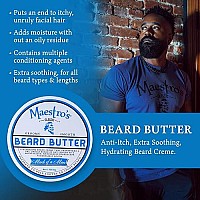 Maestro's Classic BEARD BUTTER | Anti-Itch, Extra Soothing, Hydrating Beard Creme For All Beard Types & Lengths- Mark of a Man Blend, 4 Ounce