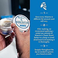 Maestro's Classic BEARD BUTTER | Anti-Itch, Extra Soothing, Hydrating Beard Creme For All Beard Types & Lengths- Mark of a Man Blend, 4 Ounce