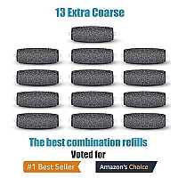 10 Extra Coarse Replacement Roller Refill Heads For Amope Pedi Electronic Perfect Foot File With Diamond Crystals (Pack Of 10) Black