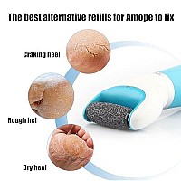 10 Extra Coarse Replacement Roller Refill Heads For Amope Pedi Electronic Perfect Foot File With Diamond Crystals (Pack Of 10) Black