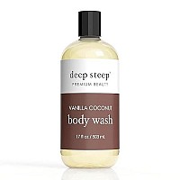 Deep Steep Coconut Oil Body Wash, Vanilla, 17 Fluid Ounce