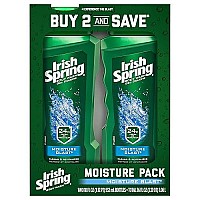 Irish Spring Moisturizing Men's Body Wash Shower Gel, Moisture Blast - 18 Fluid Ounce (2 Pack)