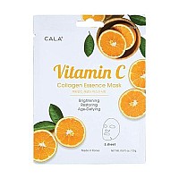 Cala Vitamin-c essence facial mask sheets 5 count, 5 Count