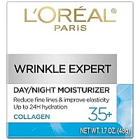 L'Oreal Paris Wrinkle Expert 35+ Anti-Aging Face Moisturizer with Collagen, Non-Greasy, Suitable for Sensitive Skin, 1.7 oz