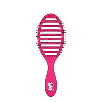 Wet Brush Speed Dry Detangler (Pink)- Ergonomic, Heat Flex Bristles, Blow Dry, Detangling Knots, Snag-Free, Anti-Static Brush for All Hair Type