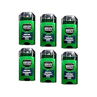 Brut Deodorant 2.25 Ounce Oval Solid Classic Scent (66ml) (6 Pack)