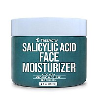 Treeactiv Acne Treatment Face Cream Moisturizer | Tea Tree & Salicylic Acid Lotion For Pimple, Blackhead, Whitehead, Milia Removal | Hydrating Facial Cream For Sensitive & Oily Skin | 90-Day Supply