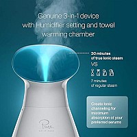 NanoSteamer Large 3-in-1 Nano Ionic Facial Steamer with Precise Temp Control - 30 Min Steam Time - Humidifier - Unclogs Pores - Blackheads - Spa Quality - Bonus 5 Piece Stainless Steel Skin Kit