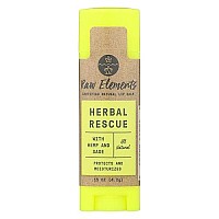 RAW ELEMENTS USA Lip Balm Herbal Rescue, 0.15 OZ