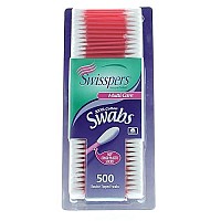 Swisspers Double Tipped Cotton Swabs 500 ea (Pack of 2)