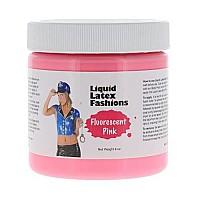 Fluorescent Pink 4 Oz - Liquid Latex Body Paint, Ammonia Free No Odor, Easy On and Off, Cosplay Makeup, Creates Professional Monster, Zombie Arts