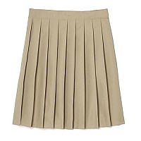 French Toast Girls Pleated Skirt, Khaki, 6X,Little Girls