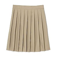 French Toast Girls Pleated Skirt, Khaki, 6X,Little Girls