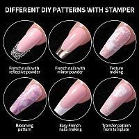 Nail Art Stamper, Clear Silicone Stamping Jelly With Scraper, Transparent Visible Body, No Misplacement For Diy Nail Decor (Clear)