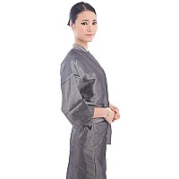 Salon Client Gown Robes Cape, Hair Salon Smock for Clients- Kimono Style (Grey)