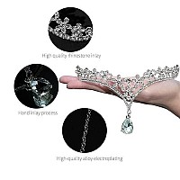 Wedding Bridal Women's Crystal Flower Decor Crown Headband Headdress Tiara