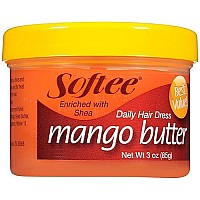 Softee Mango Shea Butter Daily Hair Dress, 3 Ounce Jar (1)