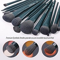 DUcare Makeup Brushes with Case 10Pcs Travel Makeup Brushset Women Gift Premium Synthetic Kabuki Foundation Blending Brush Face Powder Blush Concealers Eye Shadows with bag