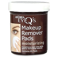 Andrea Eye Q's Eye Make Up Remover, Eye Q's Moisturizing, 65 pads